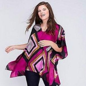 Lane Bryant Plus size printed drama top